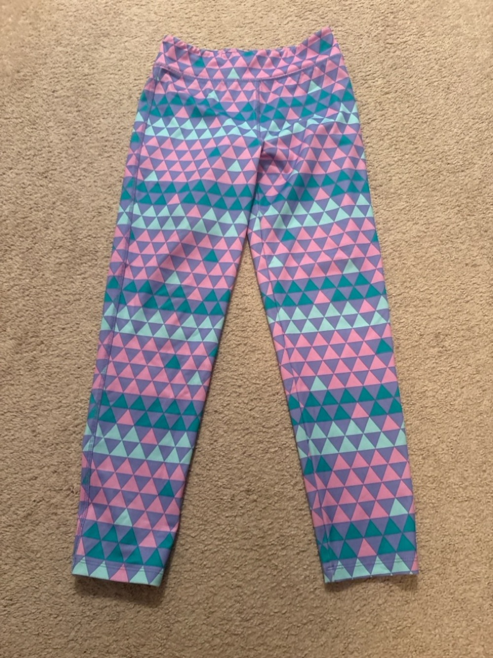 Gap Kids Active Leggings XL Geometric Print Pink Purple